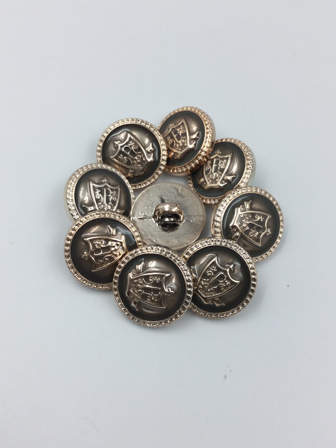 Shimmer Brown Plastic Buttons