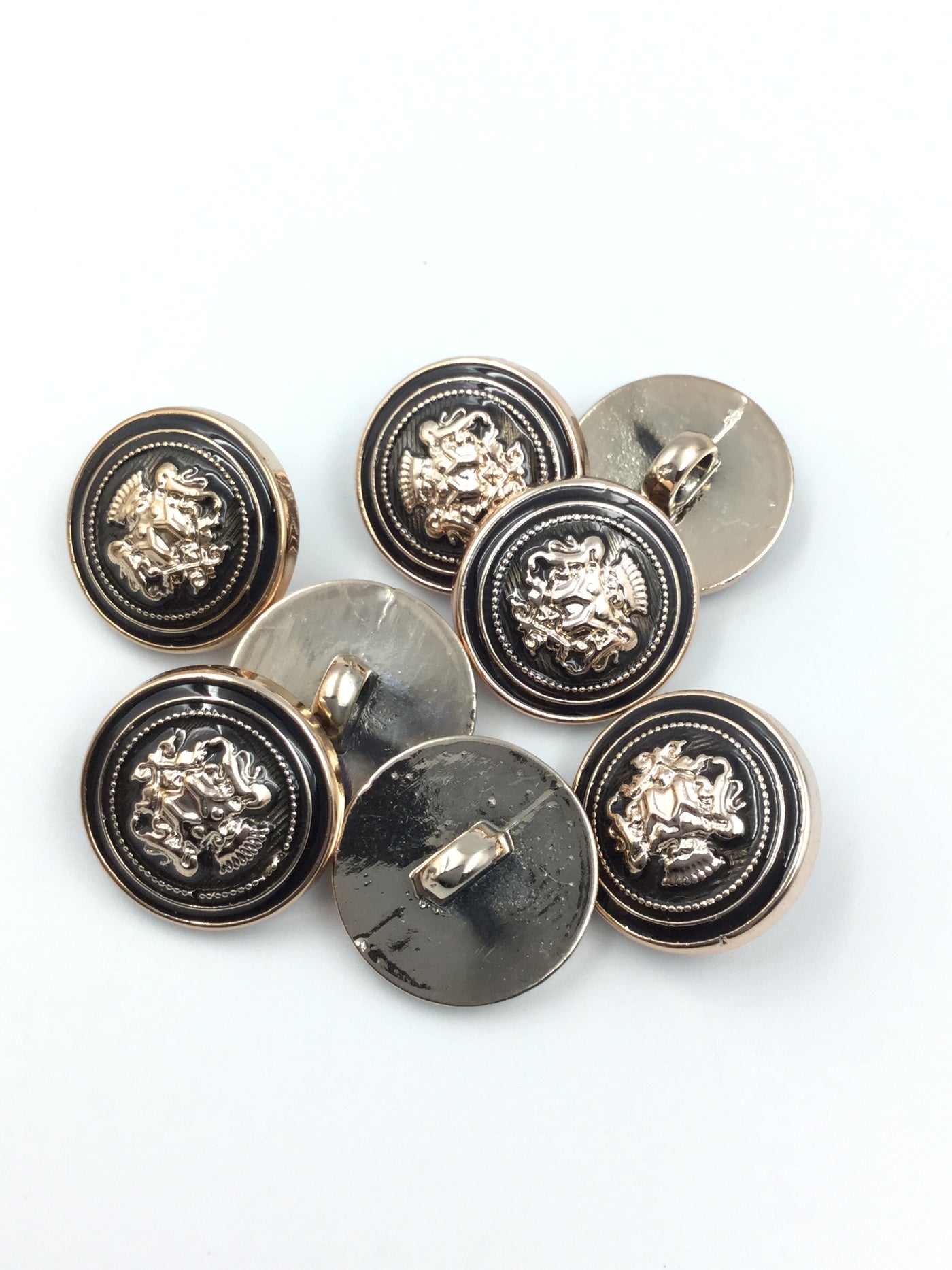 Black Golden Plastic Buttons