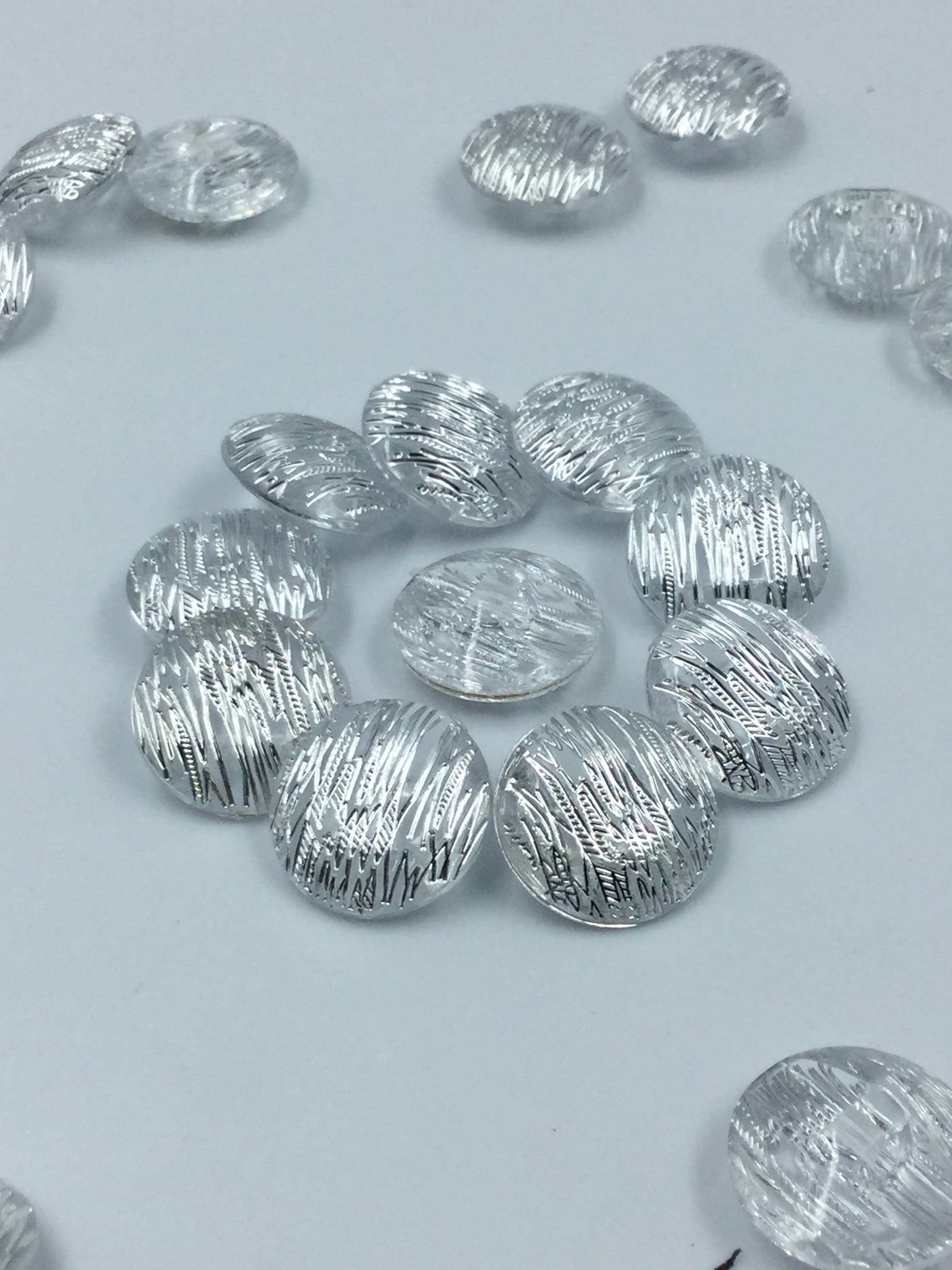 Silver Plastic Buttons