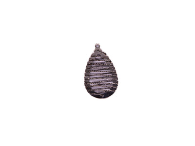 Dark Gray Drop Metal Pendants