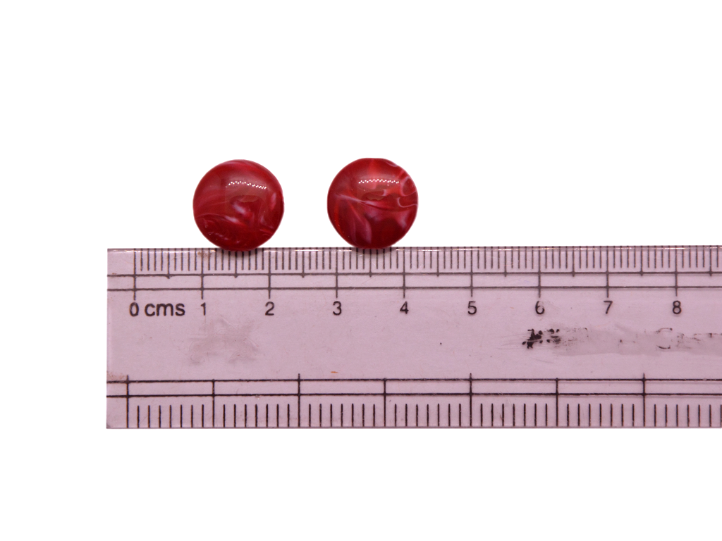 Maroon Circular Shaped 2 Hole Plastic Acrylic Beads