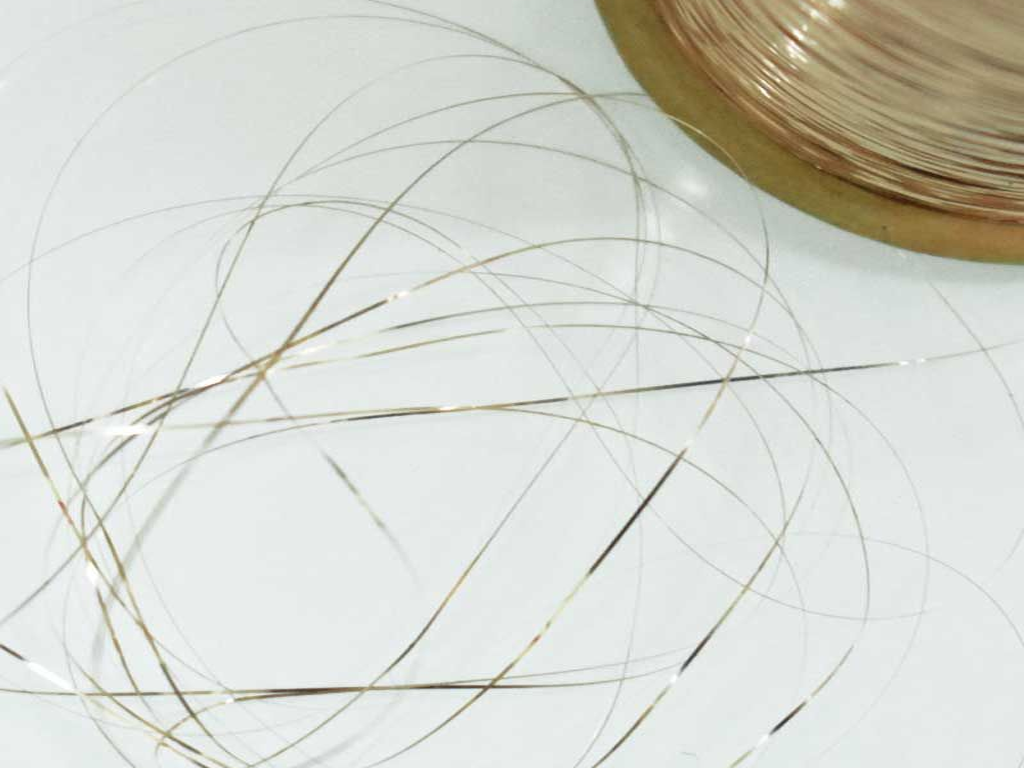 Pale Golden Flat Metallic Badla Zari Threads (Flat Metallic Yarn)