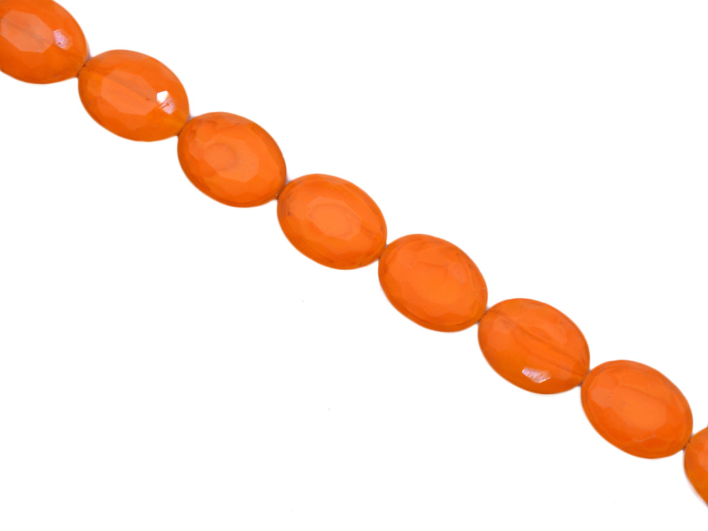 Orange Double Tone Designer Glass Beads