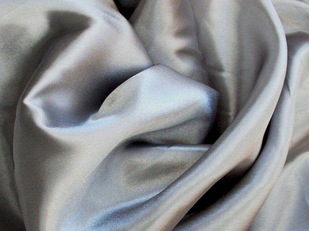 Pewter Grey Silky Plain Japan Satin Fabric