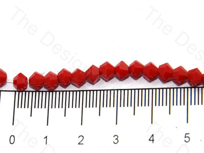 Opaque Red Bicone Crystal Beads (427046502434)