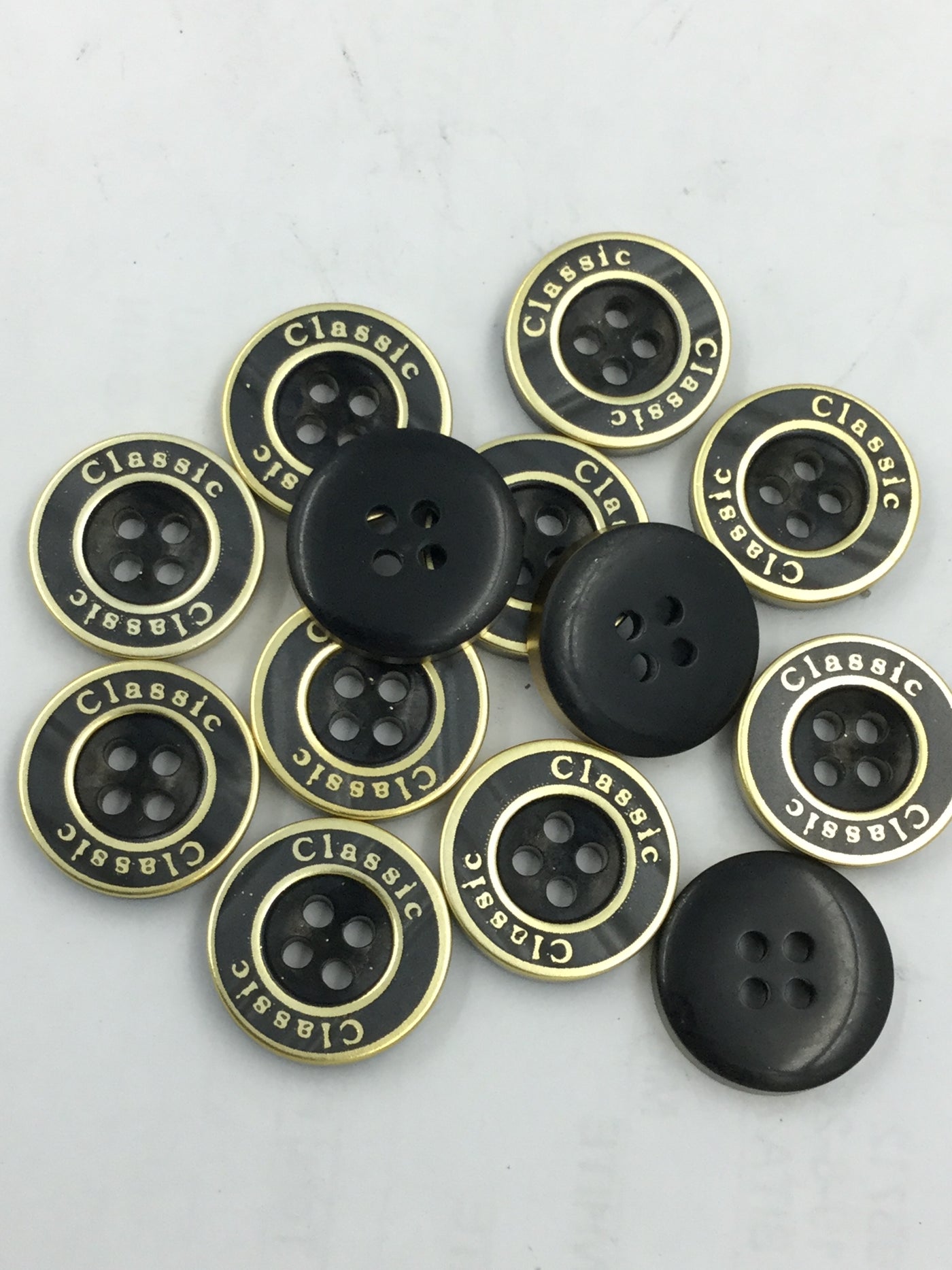 Golden Line 4 Hole Plastic Buttons For Shirt