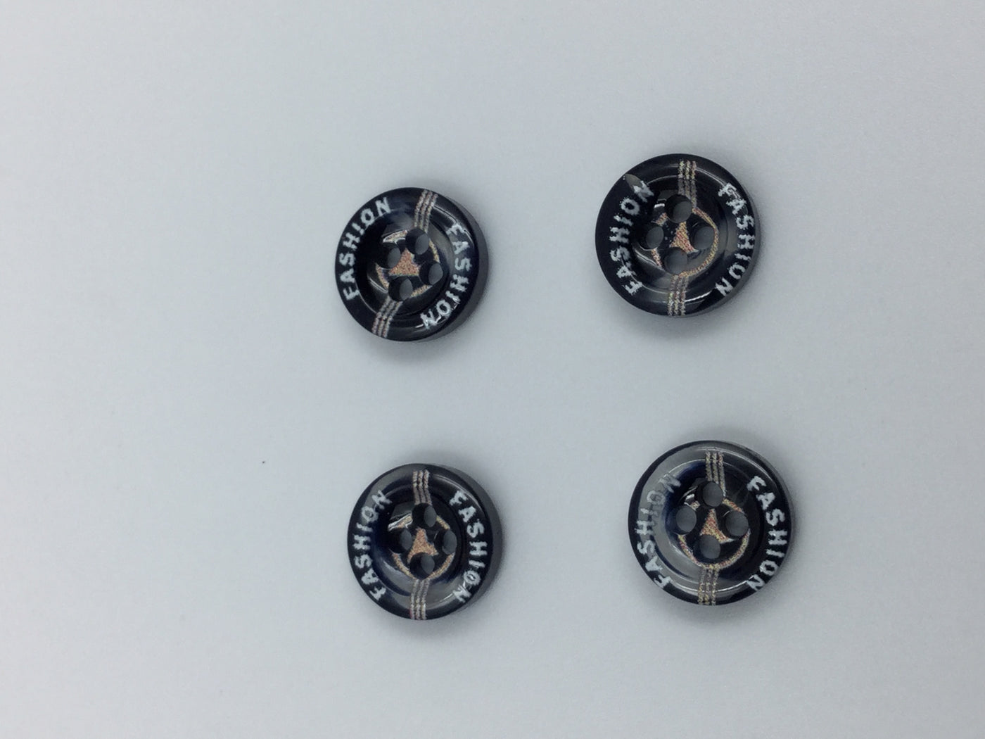 Black 4 Hole Plastic Buttons