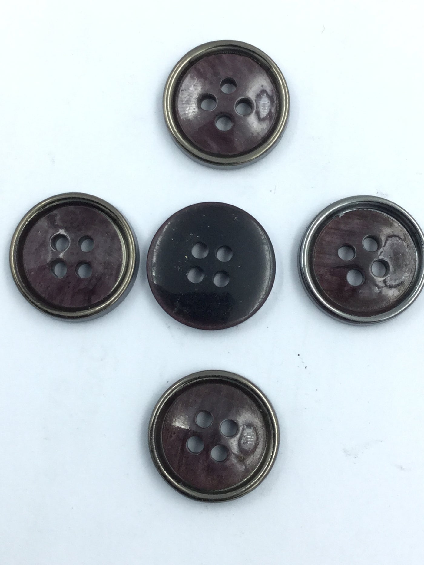 Dark Brown 4-Hole Circular Shirt Buttons