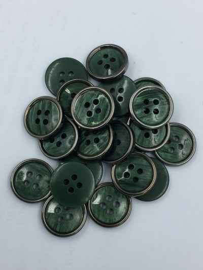 Black 4-Hole Circular Shirt Buttons