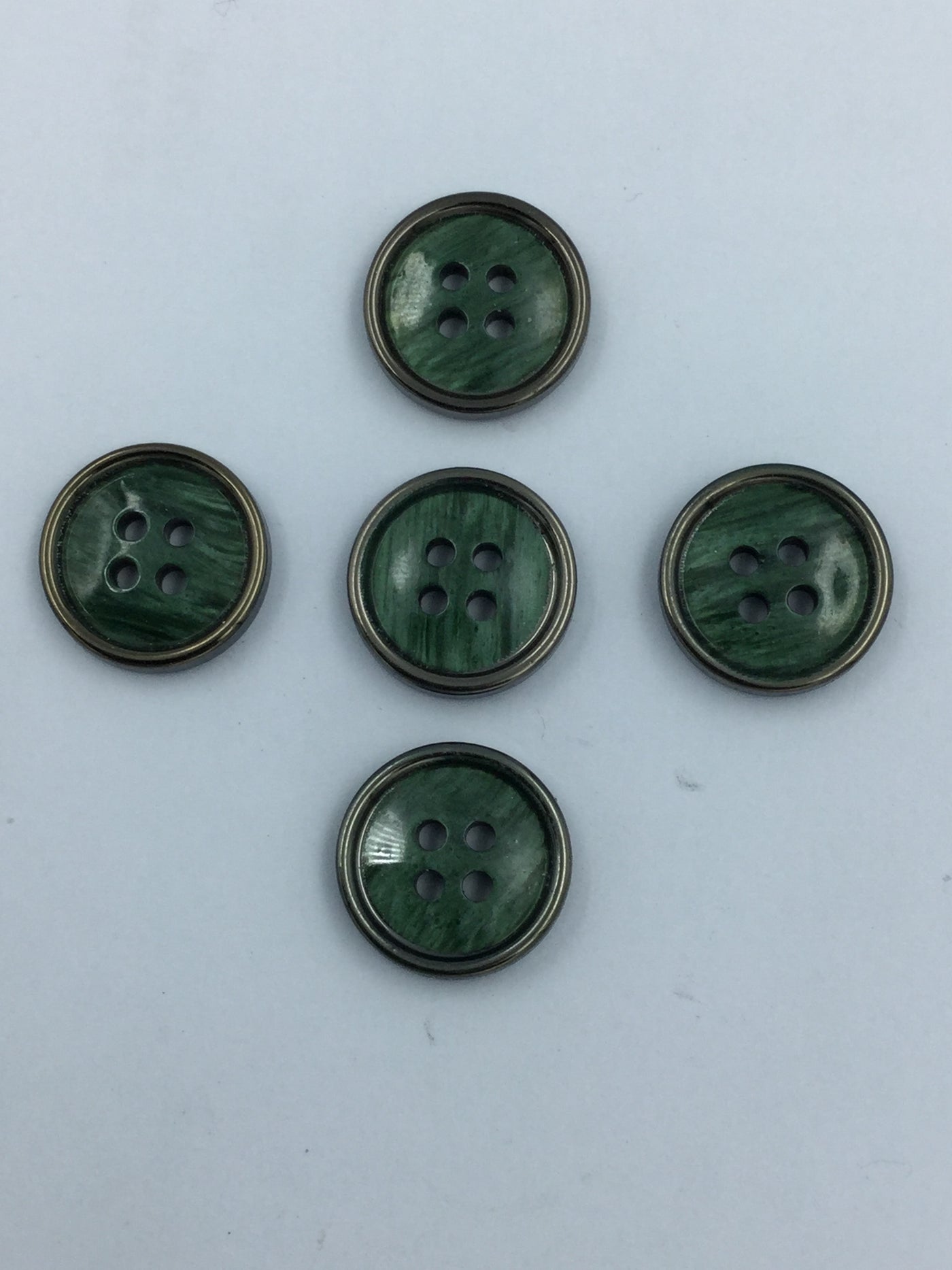 Black 4-Hole Circular Shirt Buttons