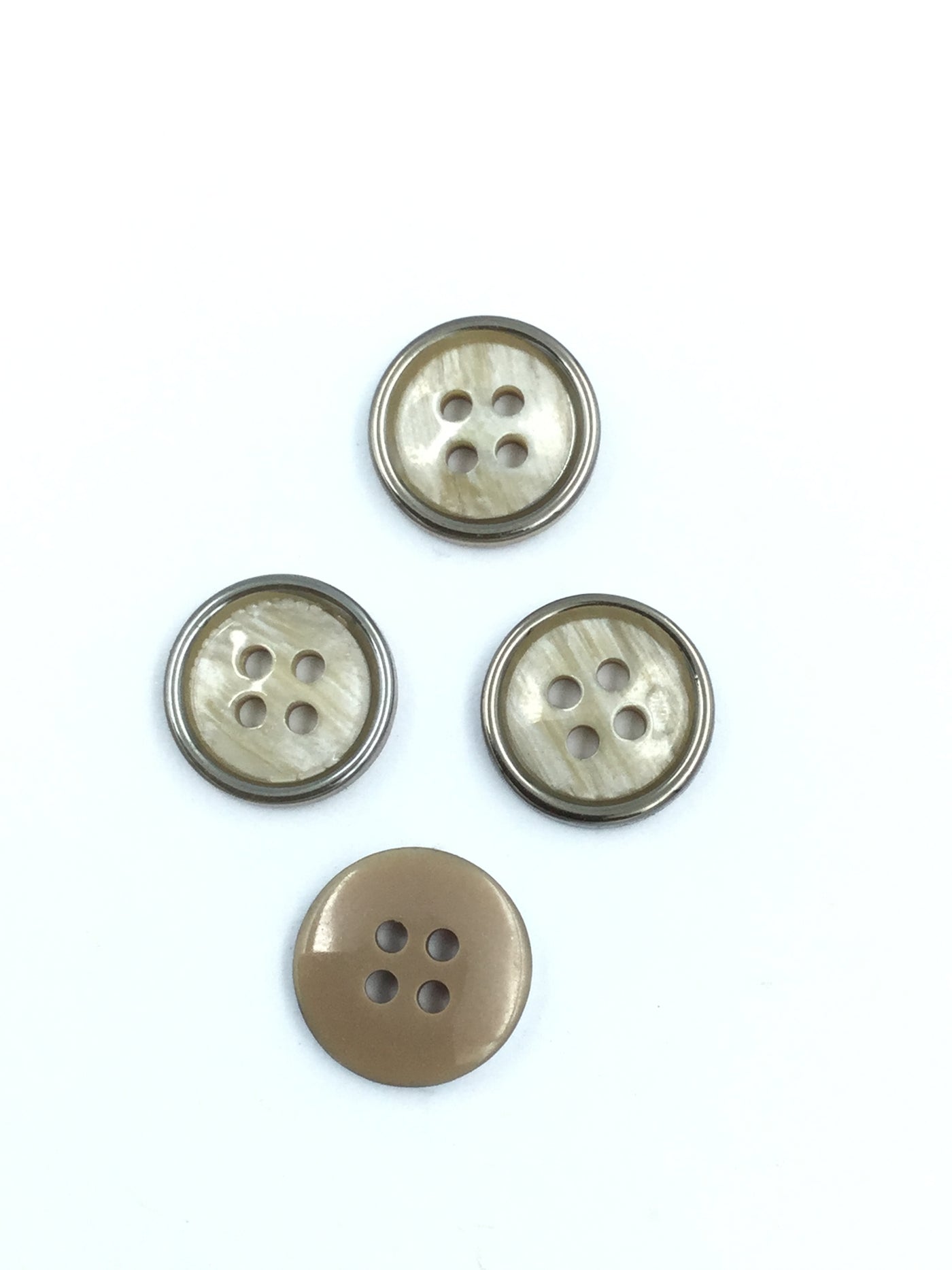 Off-White Circular Plastic Shirt Buttons