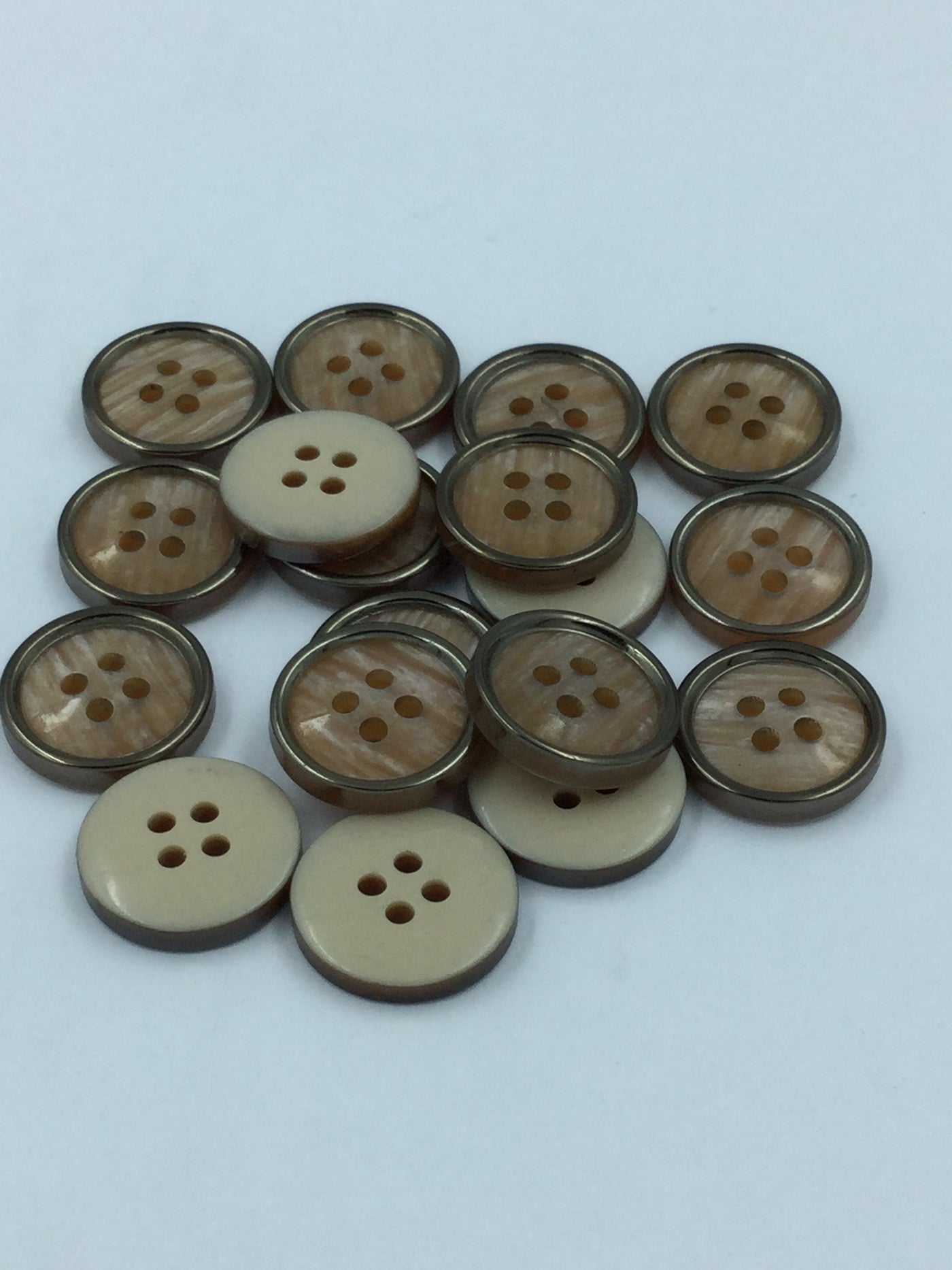 Light Brown 4 Hole Shirt Button