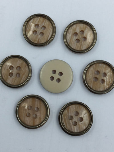 Light Brown 4 Hole Shirt Button