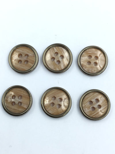 Light Brown 4 Hole Shirt Button