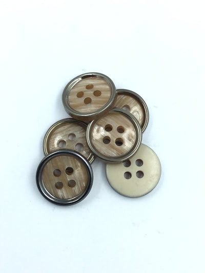 Light Brown 4 Hole Shirt Button