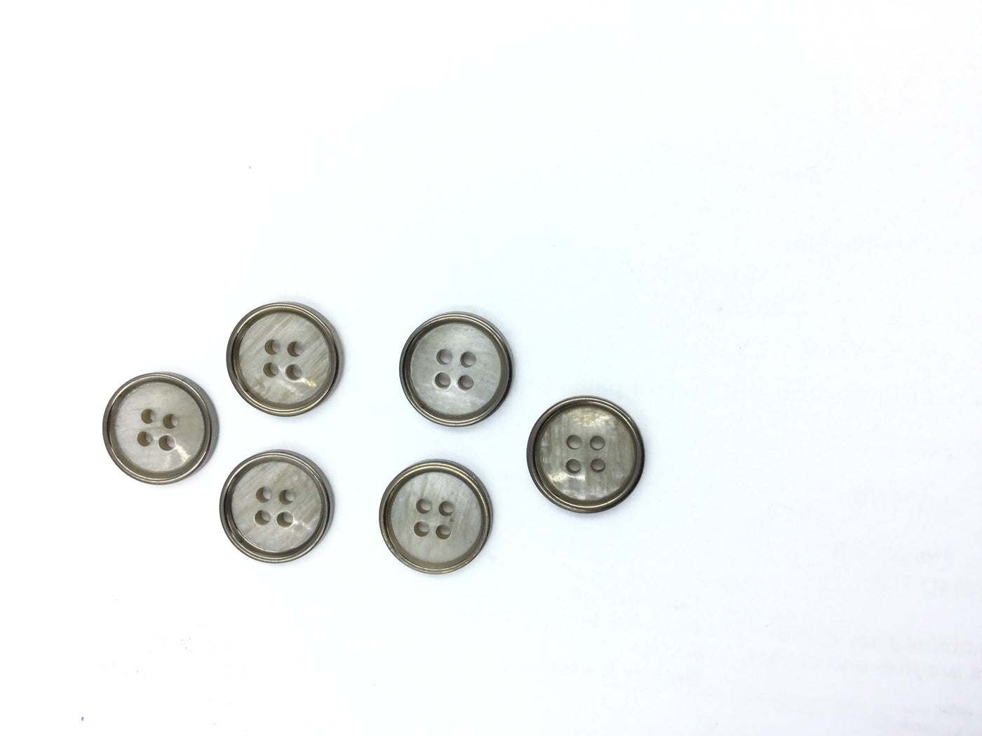 Off-White 4-Hole Circular Plastic Shirt Buttons