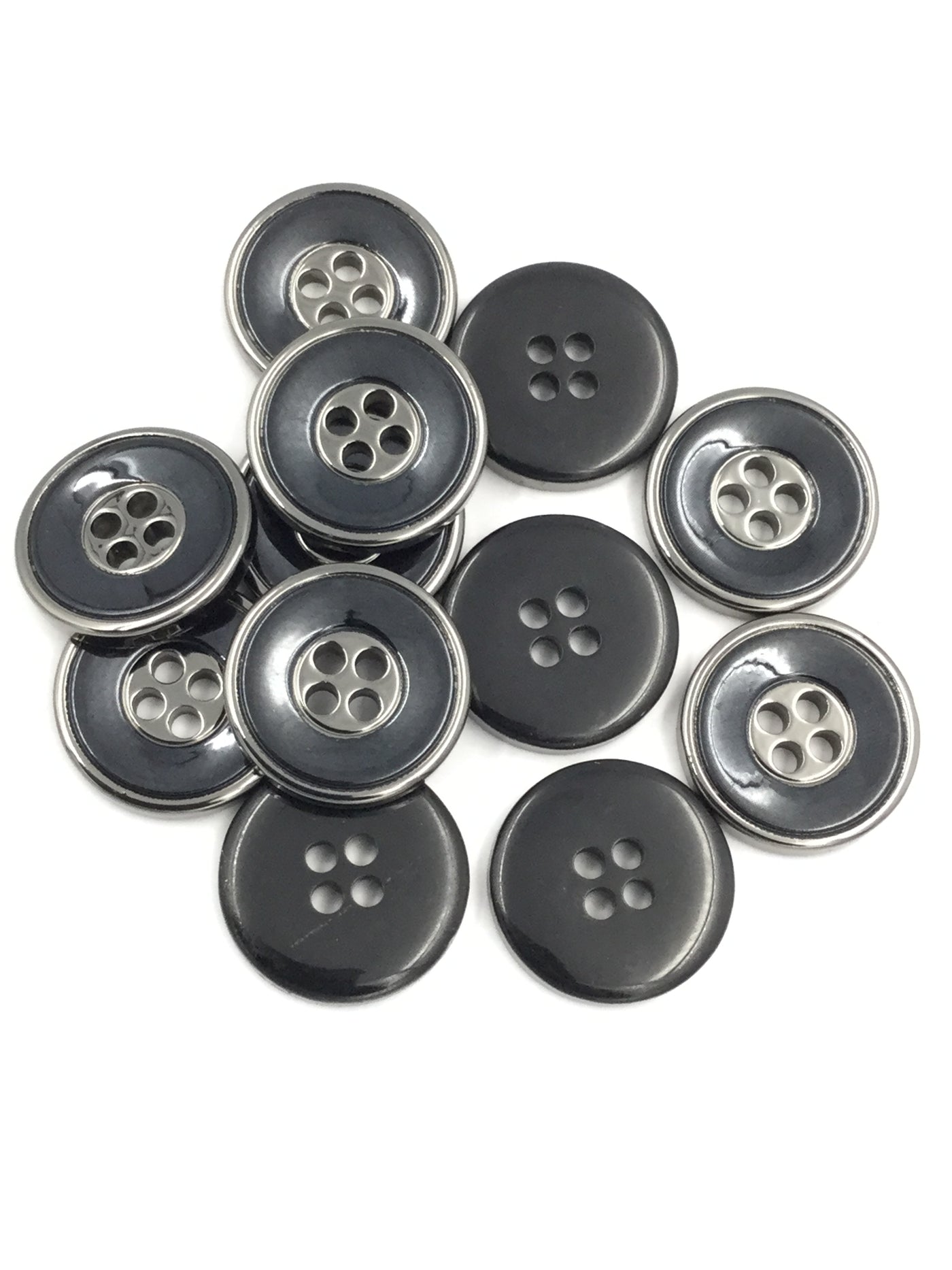 Light Grey Round Plastic Shirt Buttons