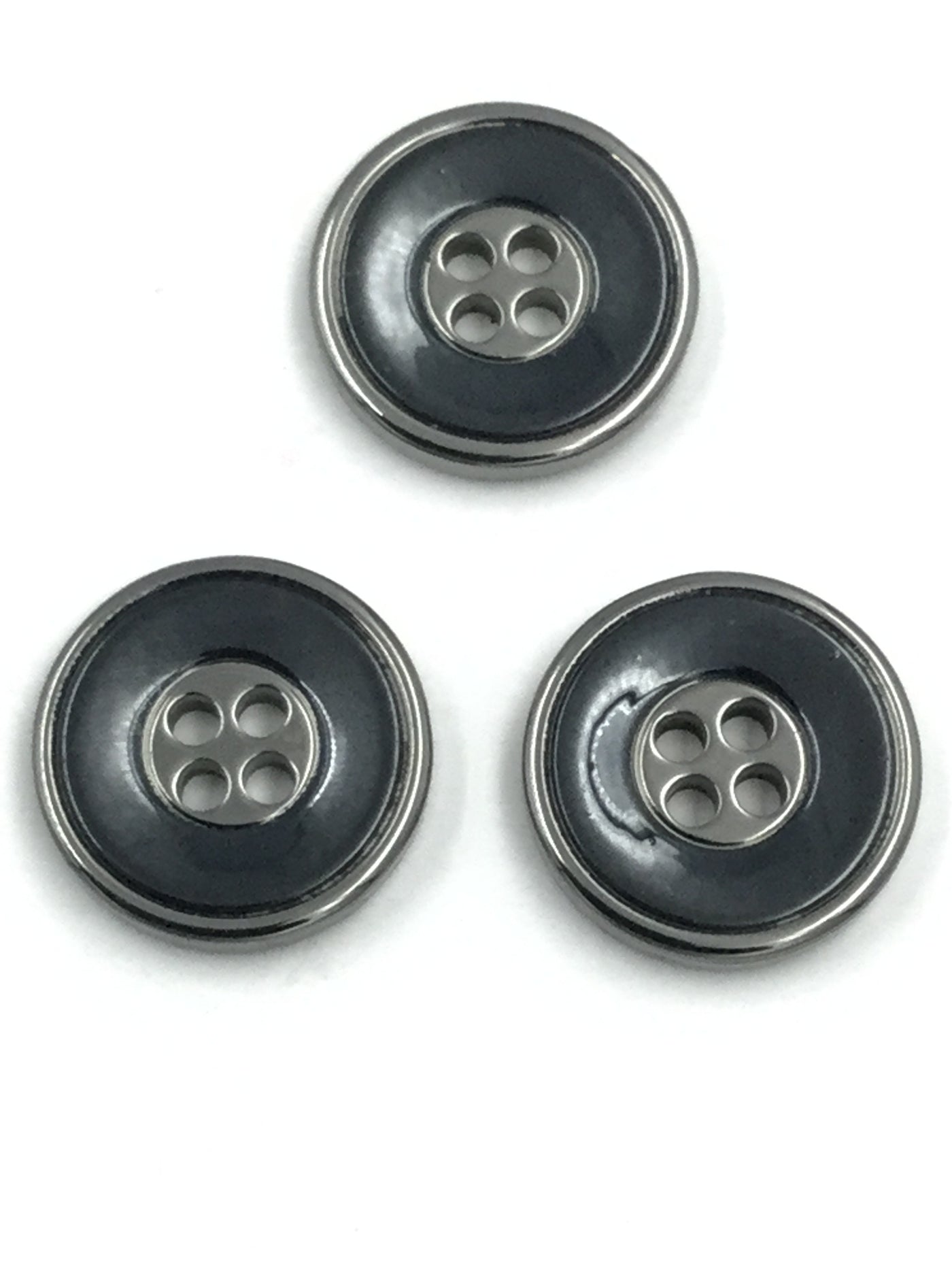 Light Grey Round Plastic Shirt Buttons