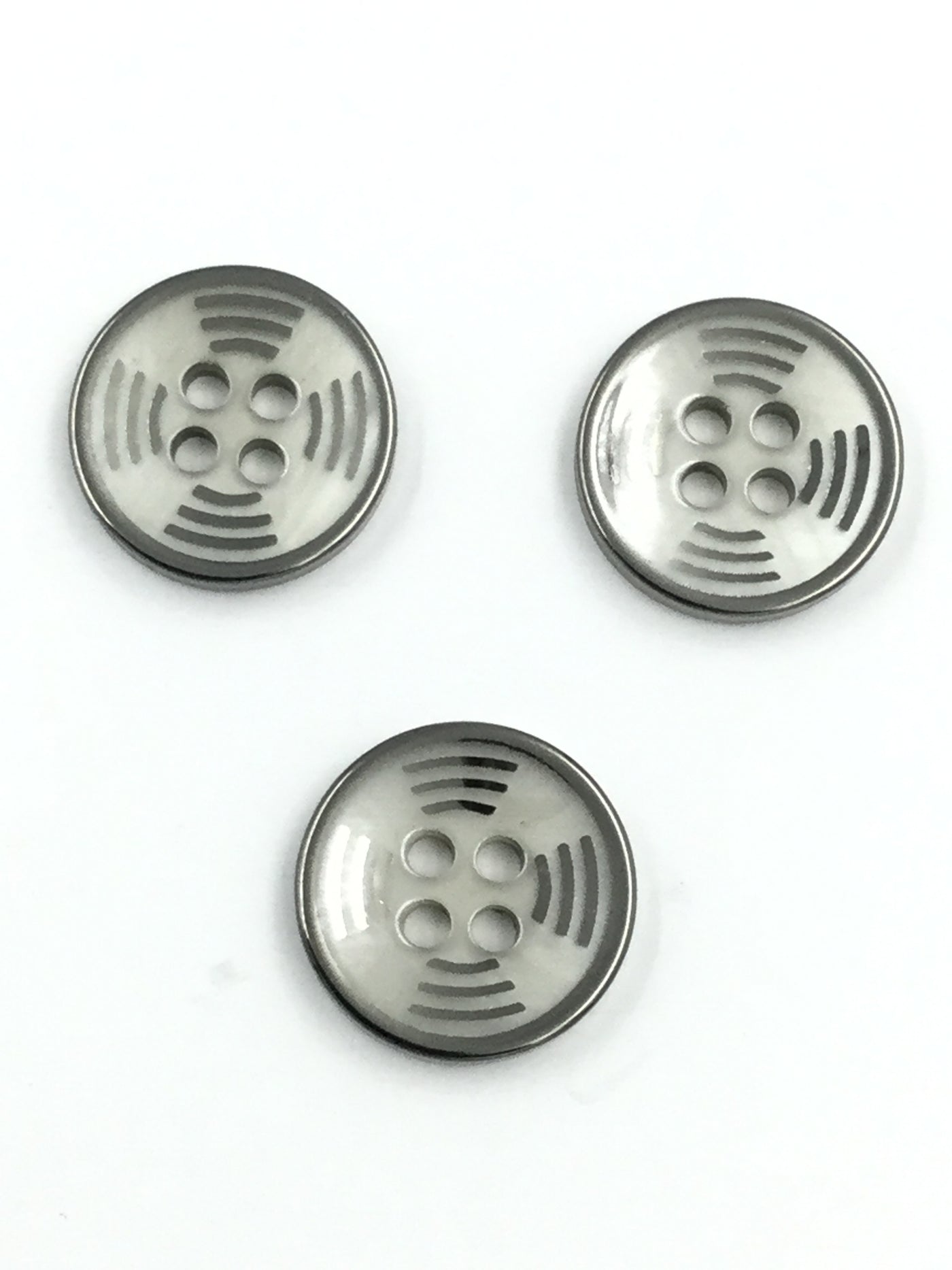 Ash 4-Hole Circular Plastic Shirt Buttons