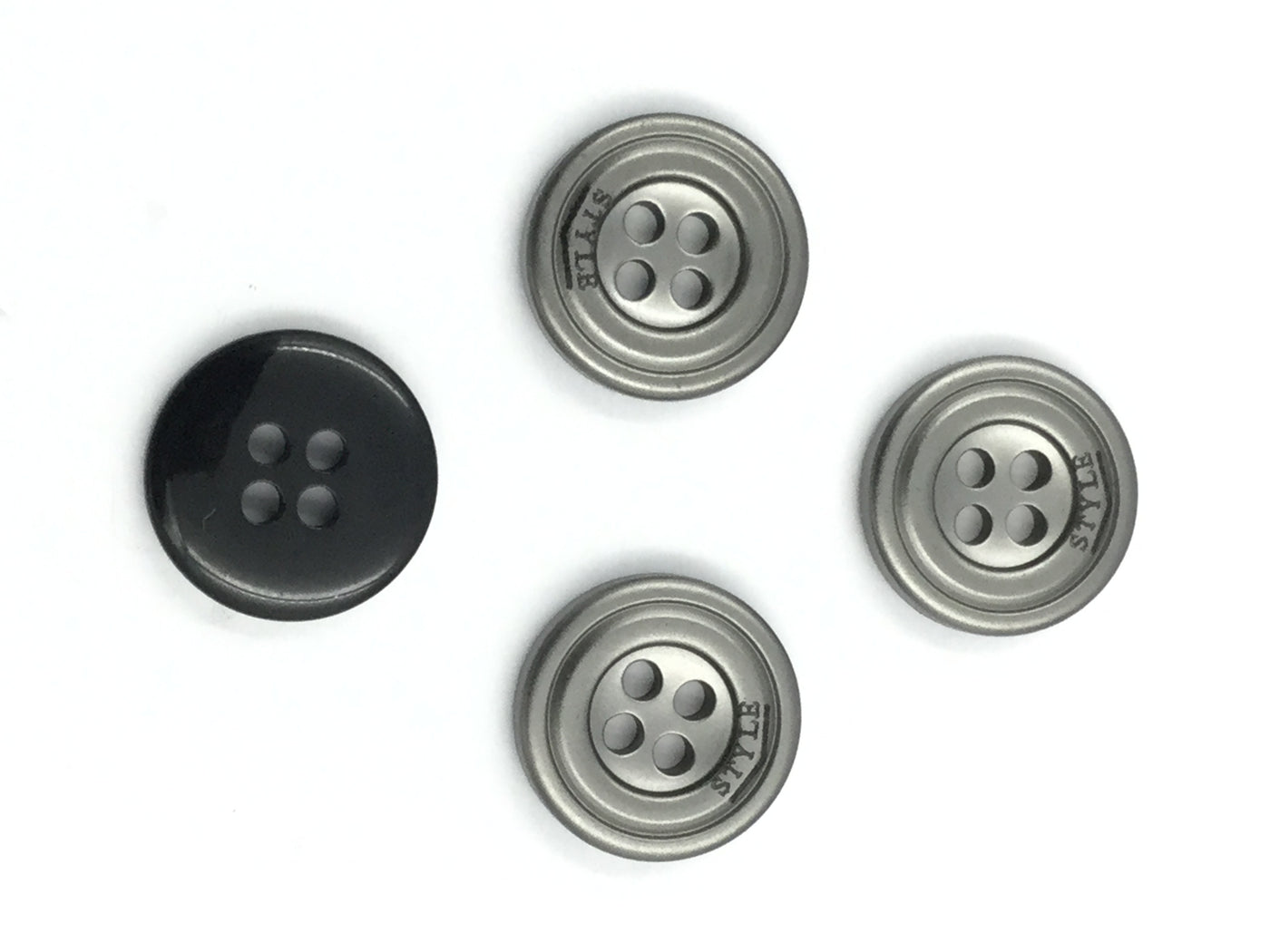 Ash Gray Circular Plastic Button