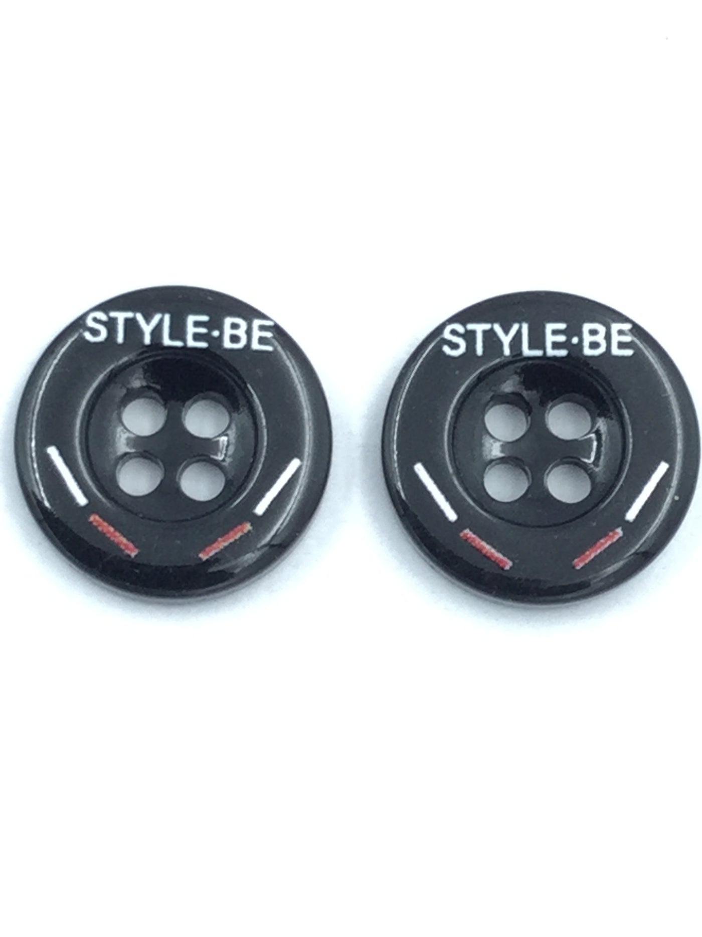 Black With Design Plastic Buttons For Shirt