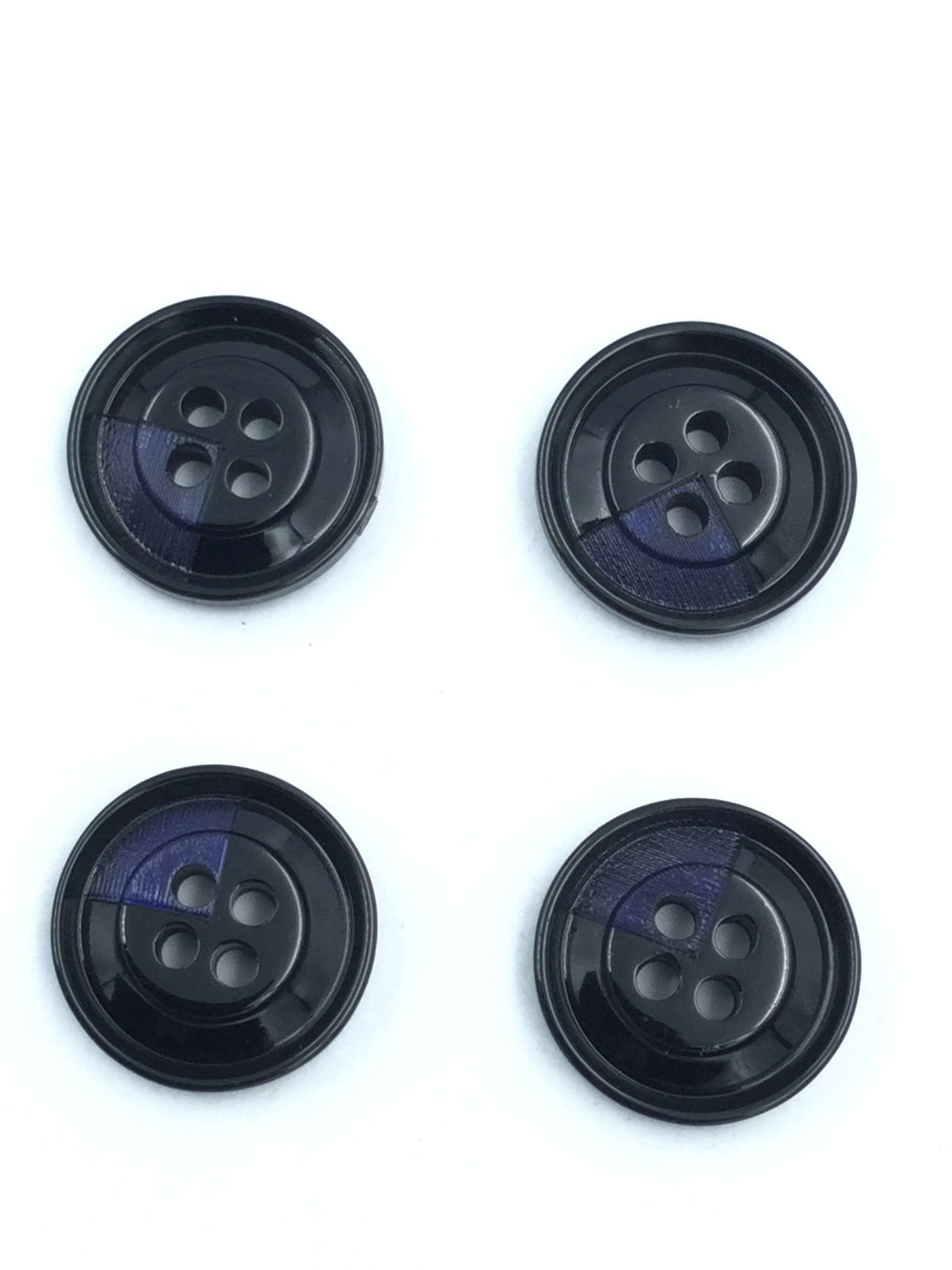 Black Plastic 4 hole Buttons