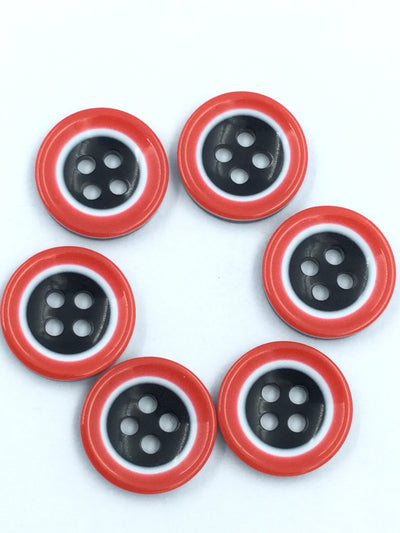 Shirt Button Red Border