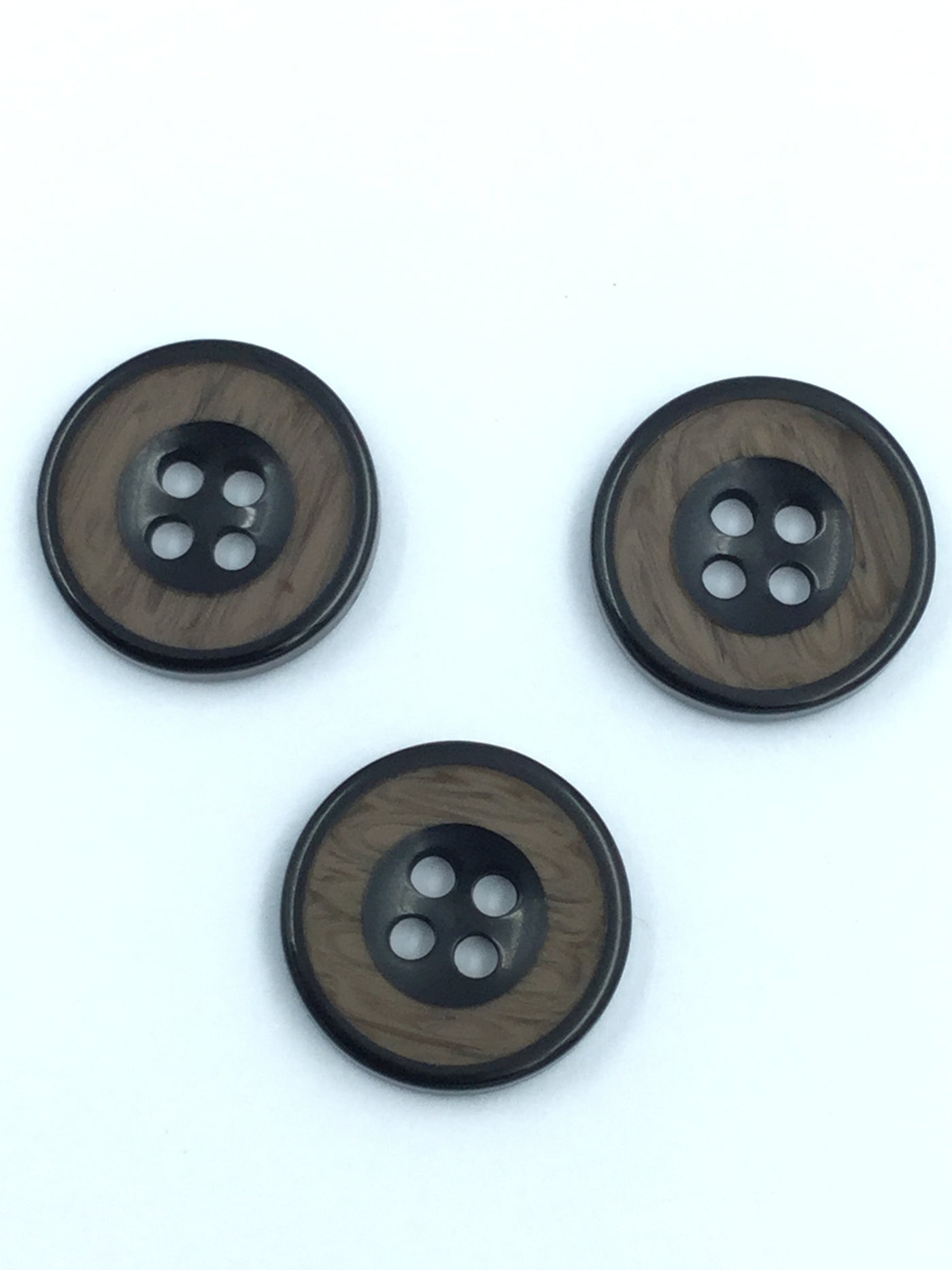 Brown & Black 4 Hole Shirt Button