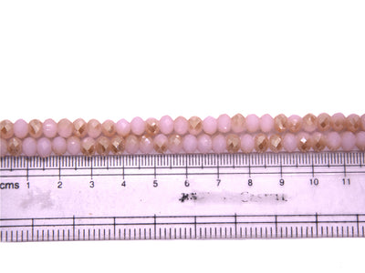 Light Pink Rosegold Double Tone Crystal Beads