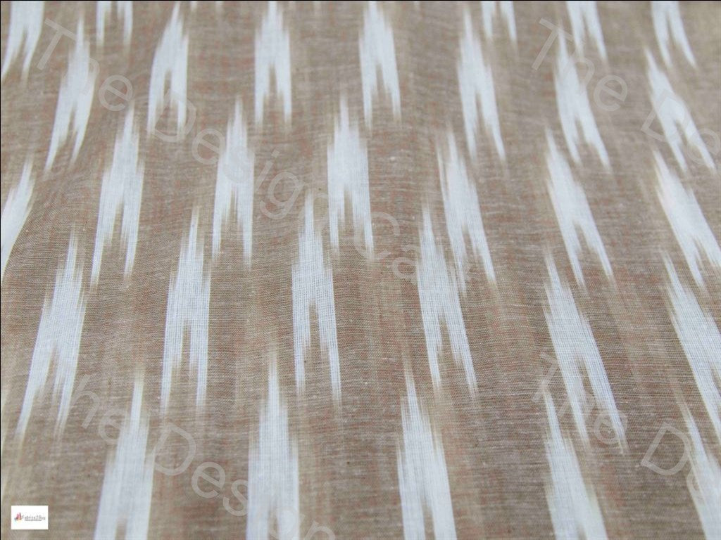 peach-white-inclined-arrows-design-cotton-ikat-fabric