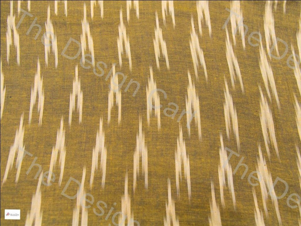 yellow-peach-inclined-arrows-design-cotton-ikat-fabric