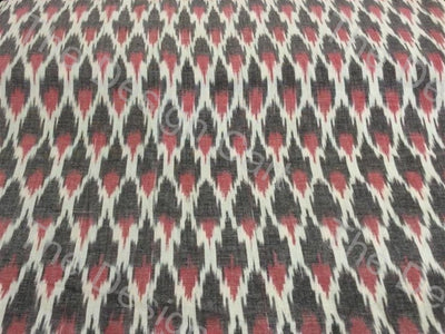 black-red-mosaic-design-cotton-ikat-fabric