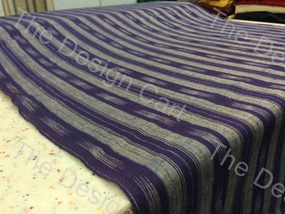 violet-white-straight-stripe-design-cotton-ikat-fabric