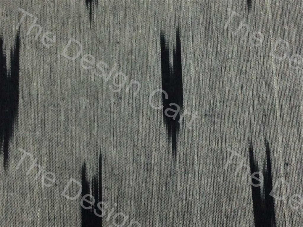 Grey Black Down Arrow Design Cotton Ikat Fabric - The Design Cart (598598647842)