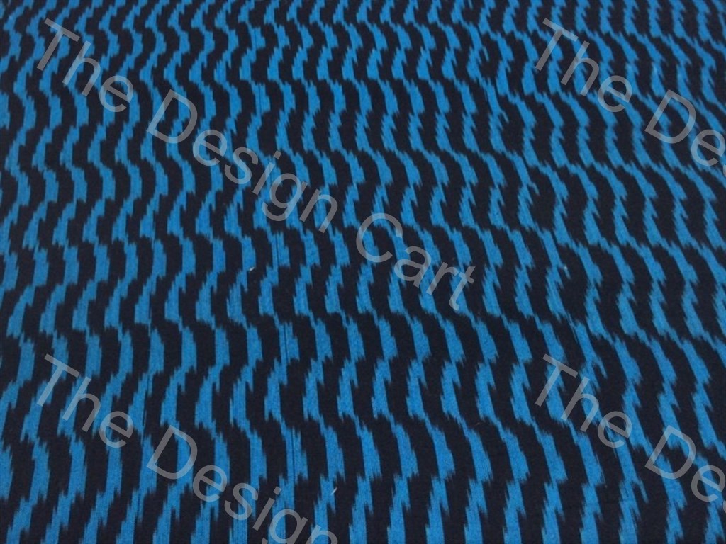 blue-black-vertical-waves-design-cotton-ikat-fabric