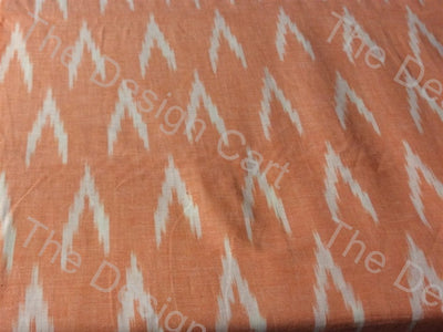 Orange Up Arrow Design Cotton Ikat Fabric (598599303202)