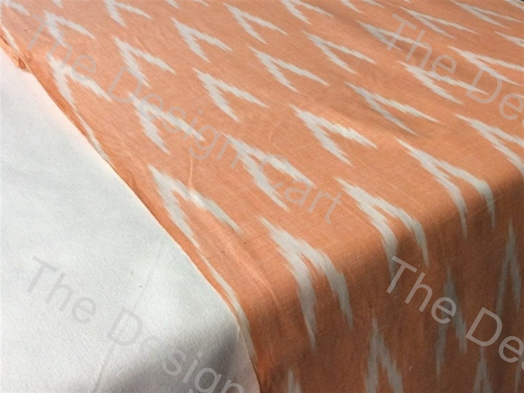 Orange Up Arrow Design Cotton Ikat Fabric - The Design Cart (598599303202)
