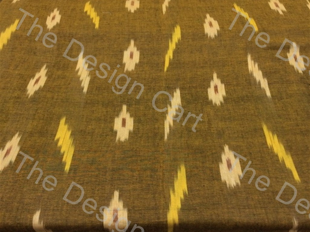 brown-yellow-digital-design-cotton-ikat-fabric