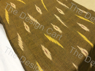 brown-yellow-digital-design-cotton-ikat-fabric