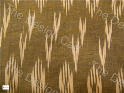 brown-double-arrow-design-cotton-ikat-fabric