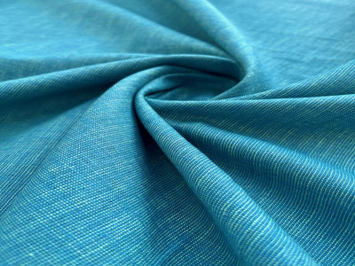 Blue Textured Linen Fabric