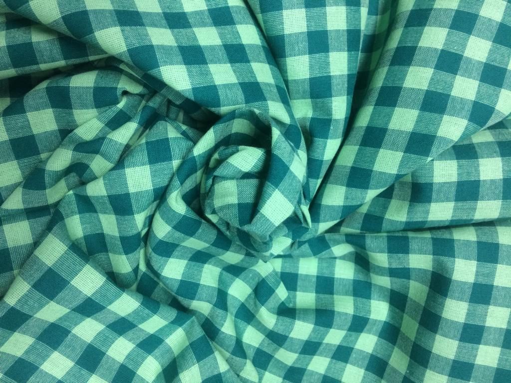 green-gingham-checks-yarn-dyed-cotton-fabric