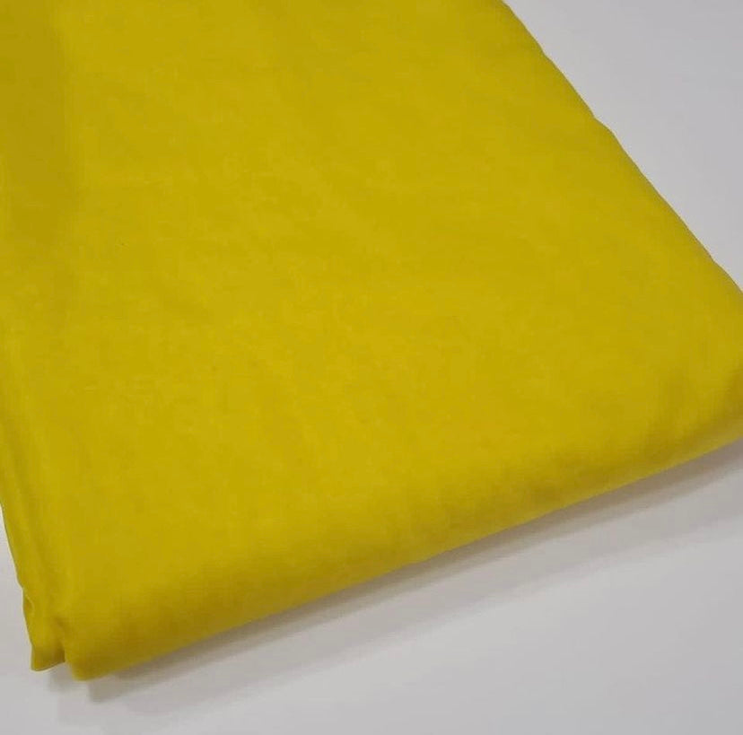 Yellow Plain Nylon Organza Fabric
