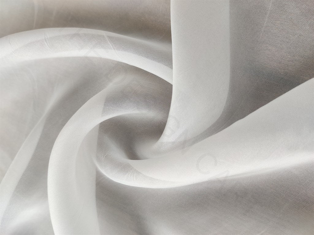 White Plain Dyeable Organza Silk Fabric | The Design Cart (4343539531845)