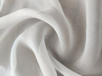 White Plain Dyeable Organza Silk Fabric | The Design Cart (4343539531845)