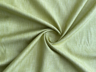 Green Self Textured Linen Fabric