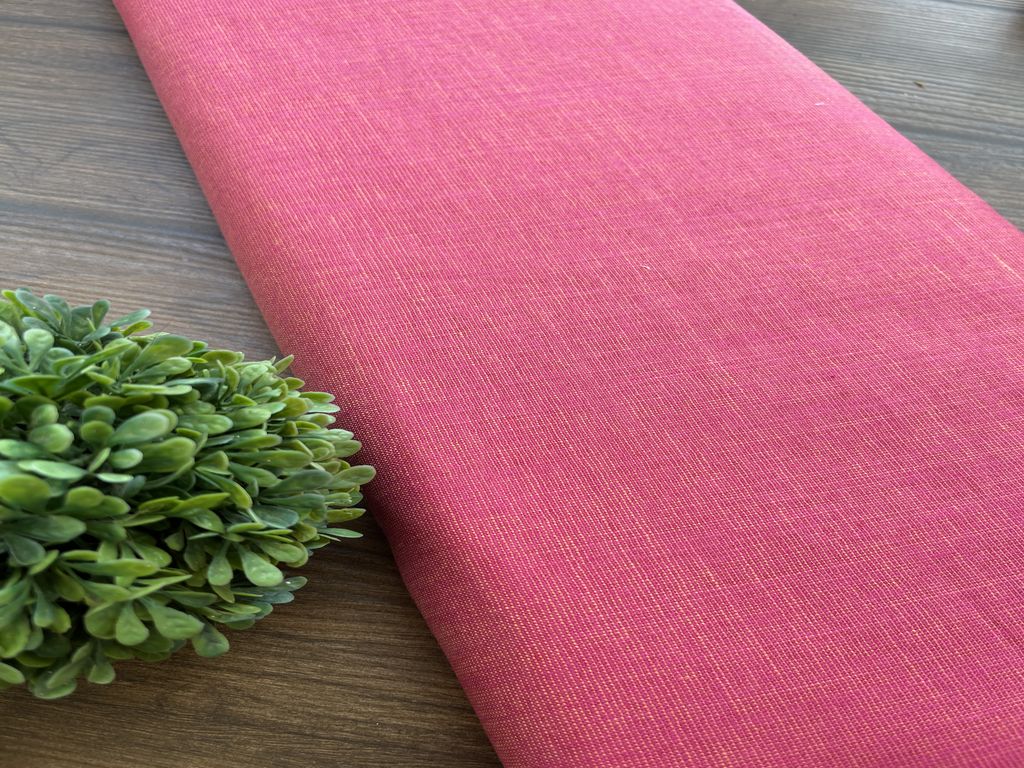 Pink Textured Linen Fabric