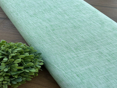 Mint Green Textured Linen Fabric