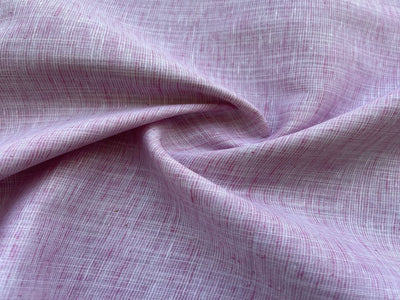 Pink Self Textured Linen Fabric