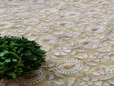 yellow-white-golden-zari-chikankari-embroidered-georgette-fabric